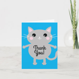 Cat Birthday Party Card