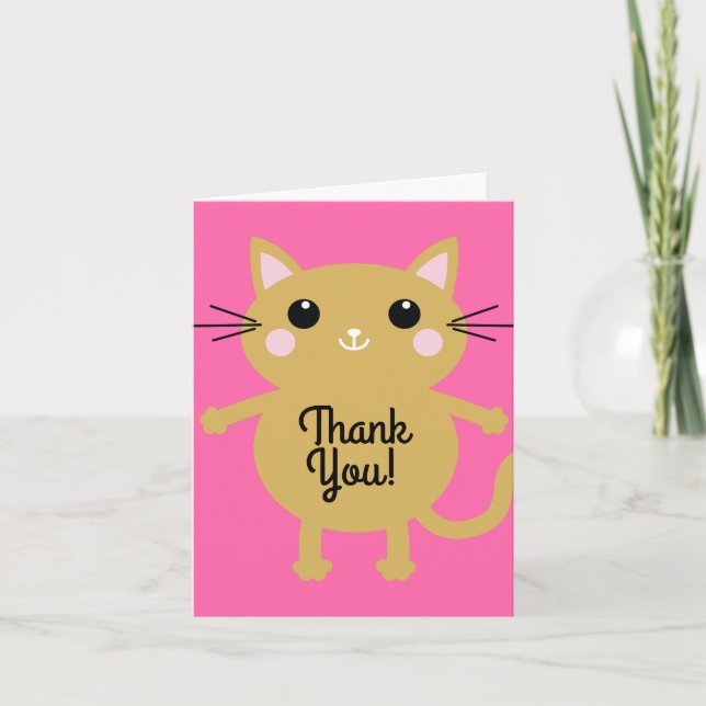 Cat Birthday Party Card (Front)