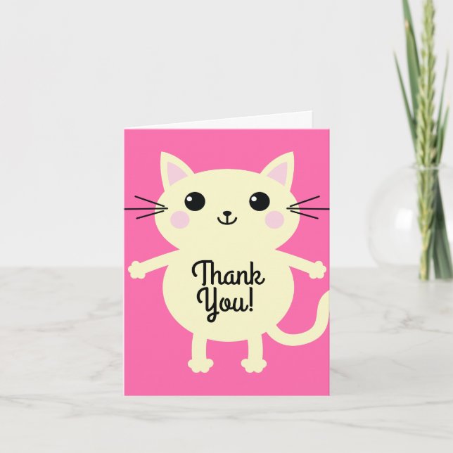 Cat Birthday Party Card (Front)