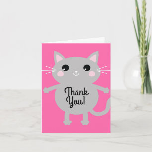Cat Birthday Party Card