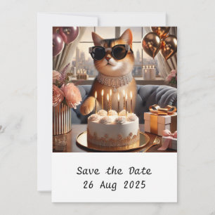 CAT Birthday Party Invitation