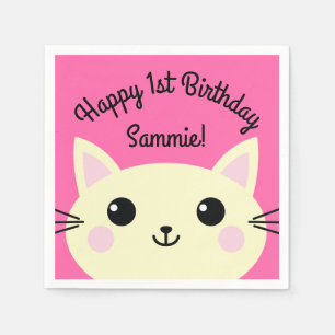 Cat Birthday Party Napkin