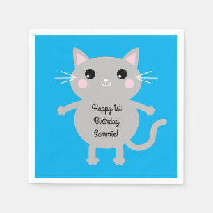 Cat Birthday Party Napkin