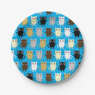 Cat Birthday Party Paper Plate