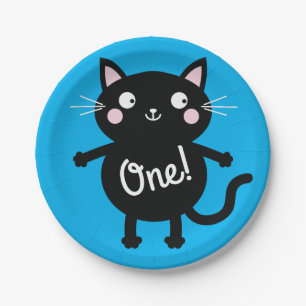 Cat Birthday Party Paper Plate