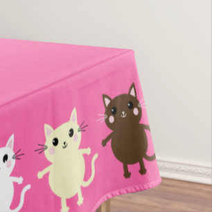 Cat Birthday Party Tablecloth