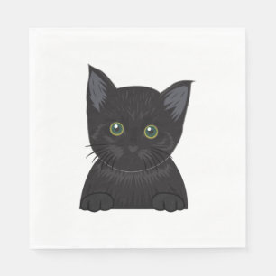 Cat Black  Napkin