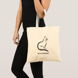 Cat Black Tote Bag