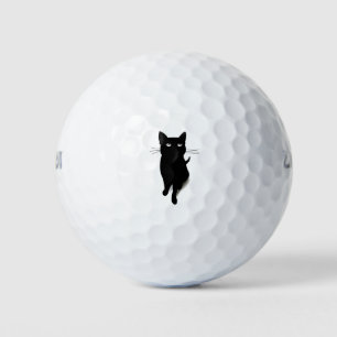 Cat Blackcat Black Cat Vector Feline Pet Golf Balls