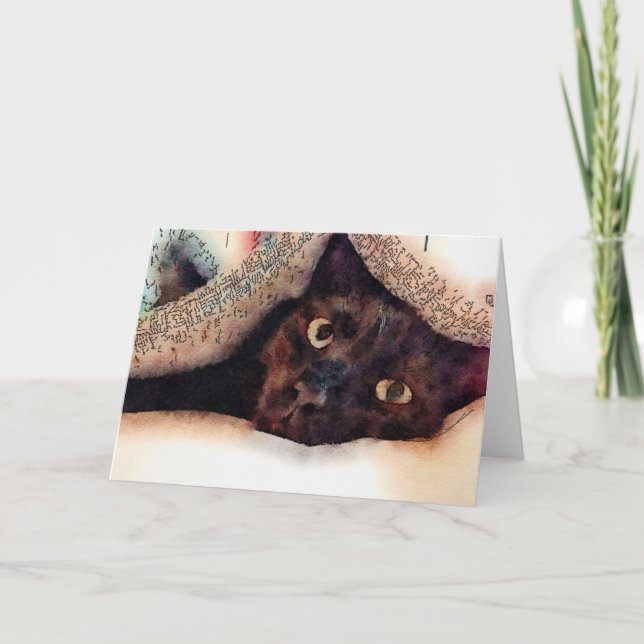 Cat Blank Greeting Card (Front)