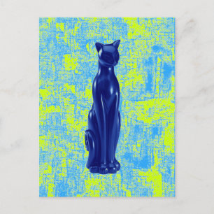 Cat Blue ~ Postcard / Invitation
