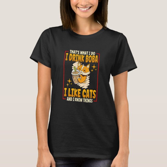 Cat Boba Ea Bubble Ea T-Shirt (Front)