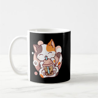 Cat Boba Tea Bubble Tea Anime Kawaii Neko Coffee Mug