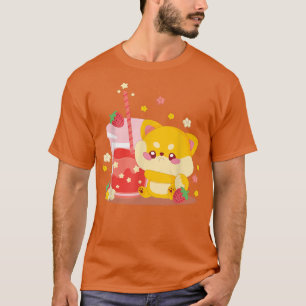 Cat Boba Tea Bubble Tea Anime Kawaii Neko for Girl T-Shirt