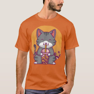 Cat Boba Tea Bubble Tea Anime Kawaii Neko Gifts Gi T-Shirt