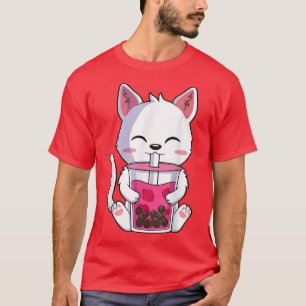 Cat Boba Tea Bubble Tea Anime Kawaii Neko Gifts Gi T-Shirt