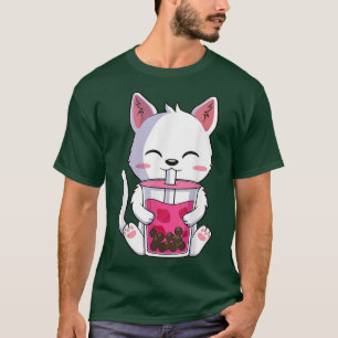 Cat Boba Tea Bubble Tea Anime Kawaii Neko Gifts Gi T-Shirt
