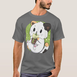 Cat Boba Tea Bubble Tea Anime Kawaii Neko Japanese T-Shirt