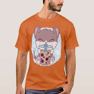 Cat Boba Tea Bubble Tea Anime Kawaii Neko Japanese T-Shirt