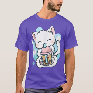 Cat Boba Tea Bubble Tea Kawaii Anime Japanese Neko T-Shirt