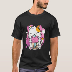 Cat Boba Tea Kawaii Anime Funny Gifts For Men Wome T-Shirt