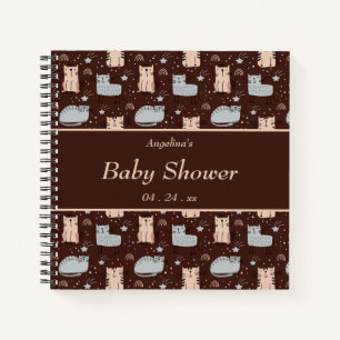 Cat Boho Pattern Gift List Notebook