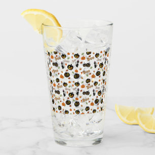Cat Boo Halloween Glass