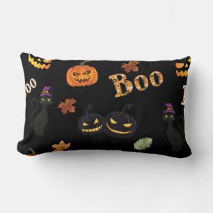 Cat Boo Halloween Lumbar Cushion