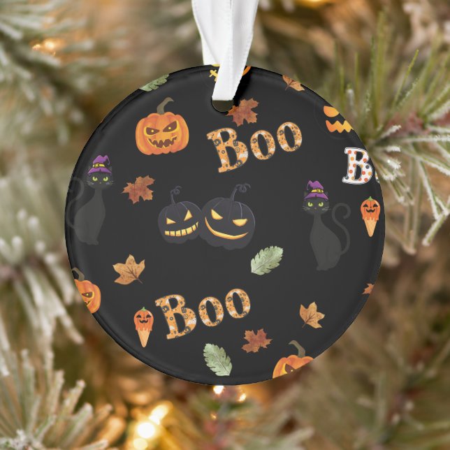 Cat Boo Halloween Ornament (Tree)