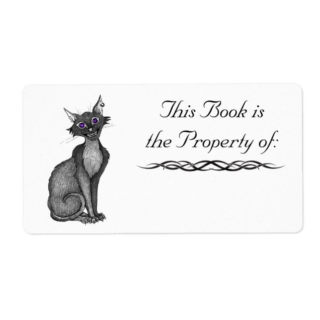 Cat Book Label (Front)