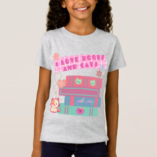 Cat Book Lover - Cosy Bookish Gifts Girly Heather T-Shirt