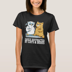 Cat books  Cat bookworm  Cat book T-Shirt