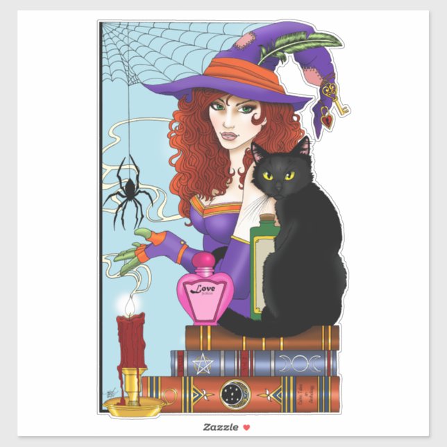 Cat Books Witch Potions (Sheet)