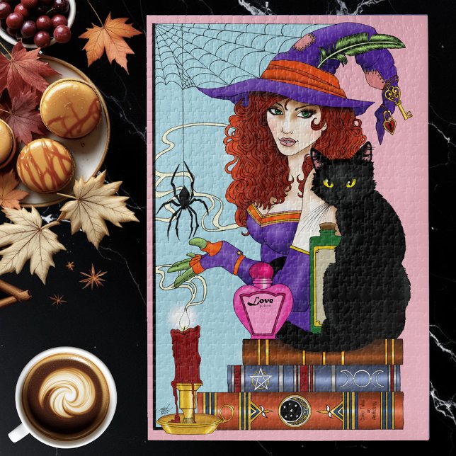 Cat Books Witch Potions Jigsaw Puzzle (Creator Uploaded)