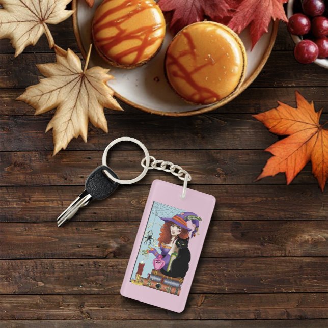 Cat Books Witch Potions Key Ring (Creator Uploaded)