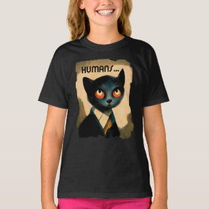 Cat Bored By Humans   Art For Cat Lover T-Shirt