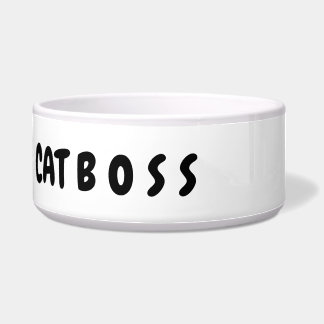 Cat Boss - cat ceramic food bowl