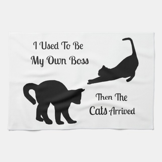 Cat Boss Kitchen Towel (Horizontal)