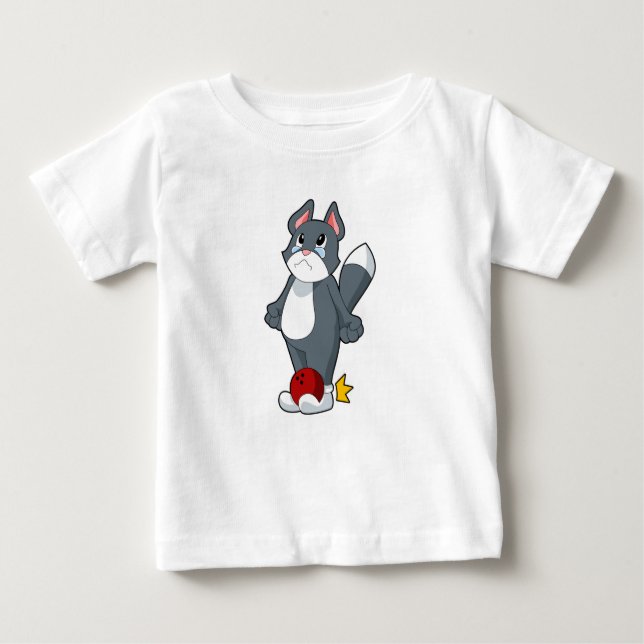 Cat Bowling Bowling ball Baby T-Shirt (Front)
