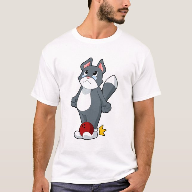 Cat Bowling Bowling ball T-Shirt (Front)