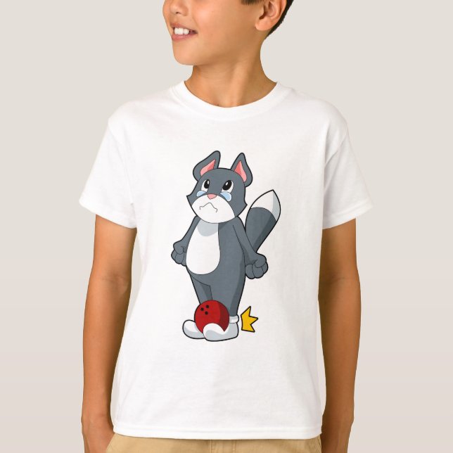 Cat Bowling Bowling ball T-Shirt (Front)