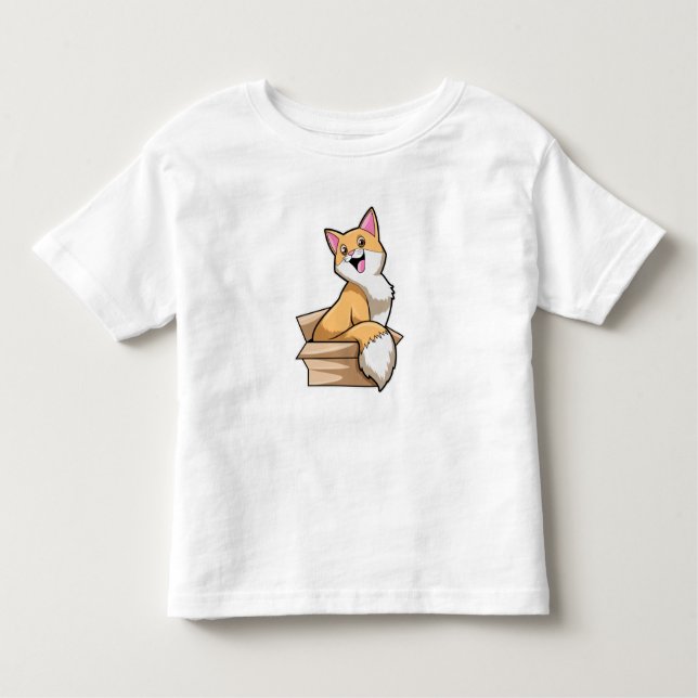 Cat Box Toddler T-Shirt (Front)