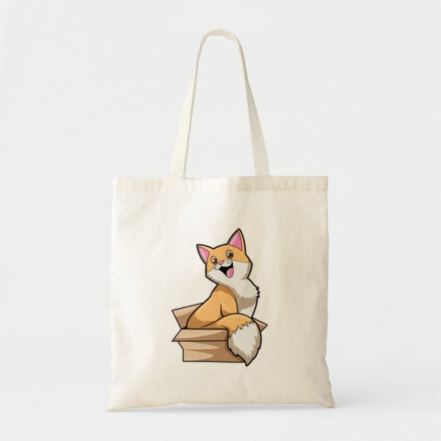 Cat Box Tote Bag (Front)
