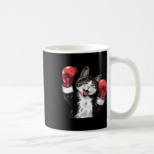 Cat Boxing Champion Funny Cute Kitten Fighter  Coffee Mug