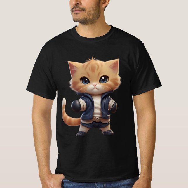 cat boxing T-Shirt (Front)