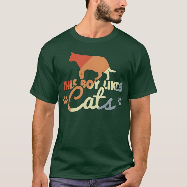 Cat Boy funny T-Shirt (Front)