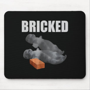 Cat Bricked Funny Knocked Out Meme Silly Cats Sayi Mouse Pad