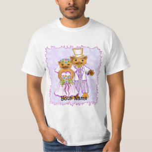 Cat Bride and Groom t-shirts