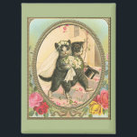 Cat Bride and Groom Wedding Day Magnet<br><div class="desc">Vintage image of Bride and Groom cats complete with bouquet,  veil and top hat. A sweet vintage image to share.</div>