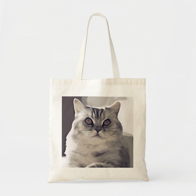 Cat, British short hair, Feline Tote Bag (Front)